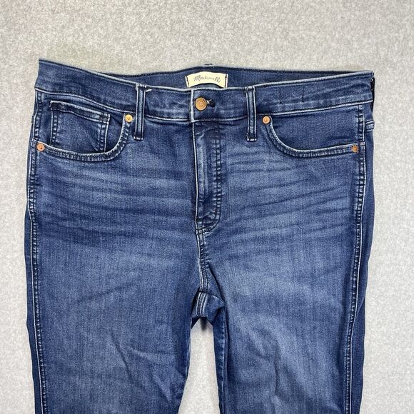 Madewell Stovepipe Mid-Rise Jeans Womens 32 Blue Medium Wash Stretch NG260 - Picture 3 of 16